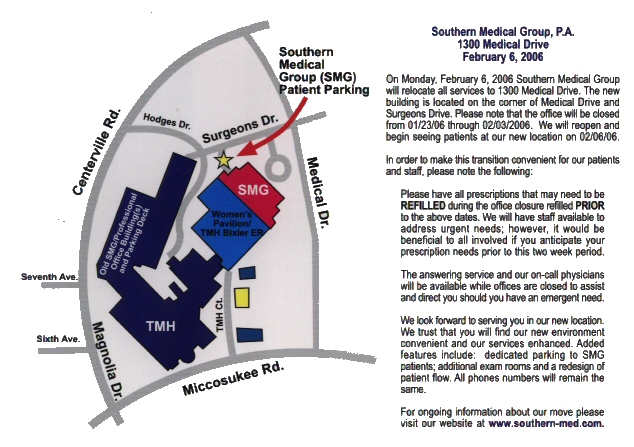 Directions to Southern Medical Group